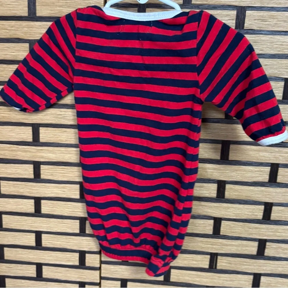 Pepper & Oliver Red And Blue Stripe Sleeper‎ Size Newborn